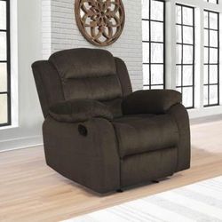 Brand New Chocolate Glider Reclining Chair