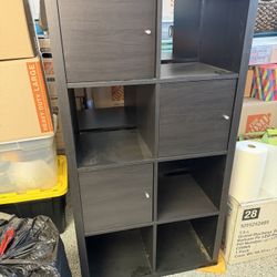 3 Black bookshelves