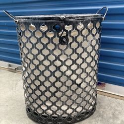Decorative Metal Laundry Basket 