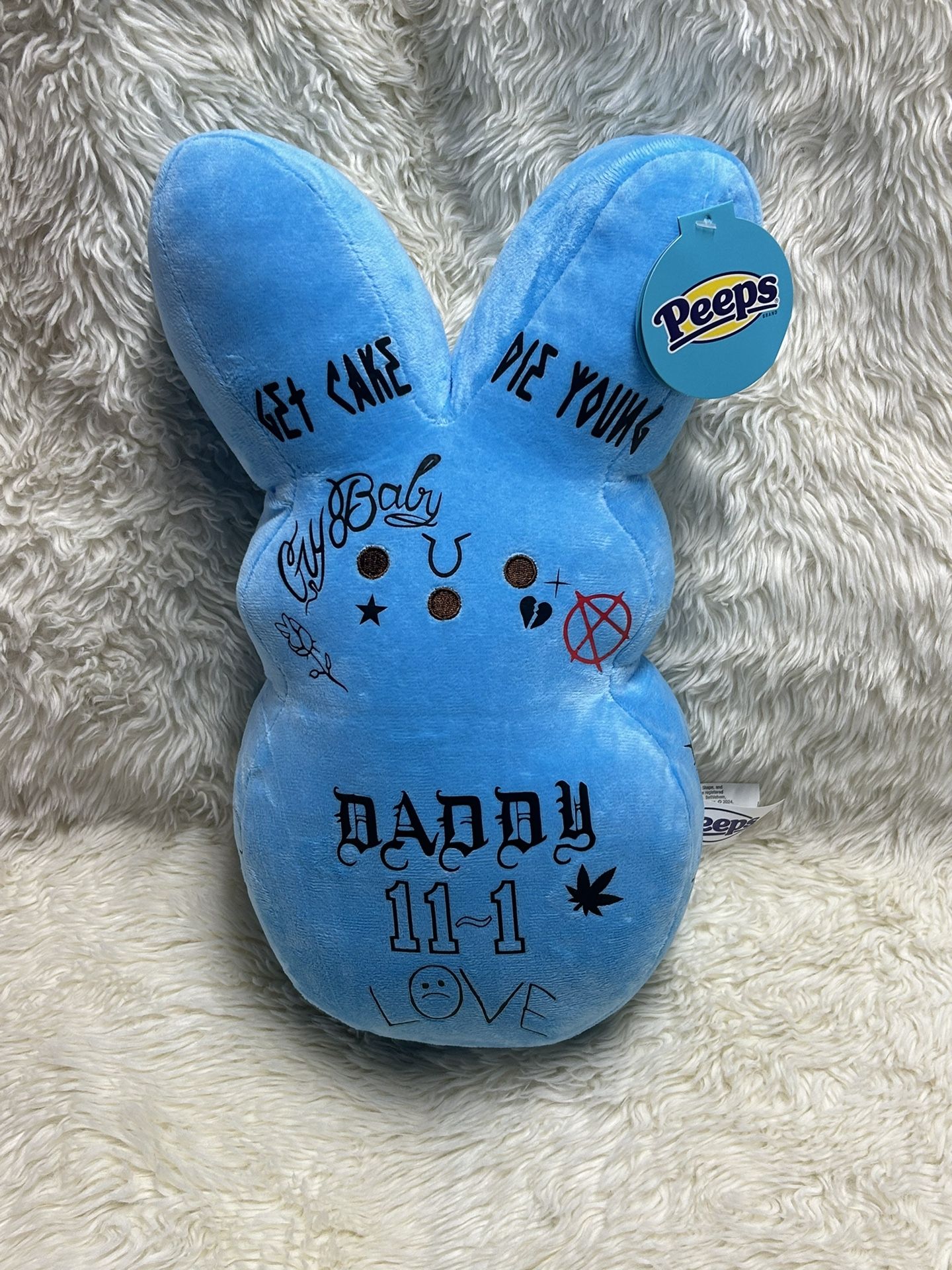 NWT 15” Customized Tattooed Lil Peep Blue Peep Plush