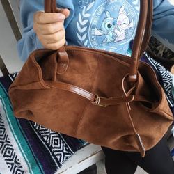 🔥BROWN 🤎 SUEDE TOTE Or SHOULDER 🛍️ BAG🎗️