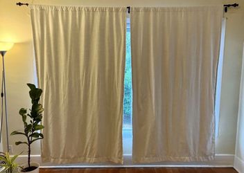 White Blackout Curtains (set of 2)