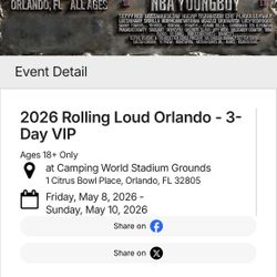 2026 Rolling Loud Orlando 3 Day VIP