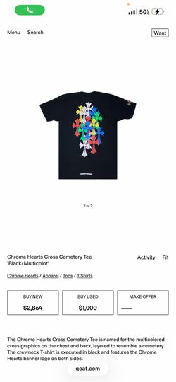 Chrome heart multi color shirt