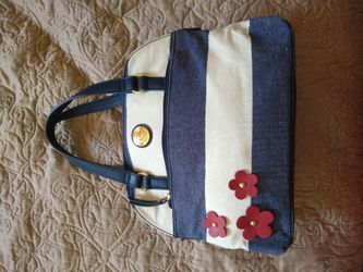 Blue & White Handbag