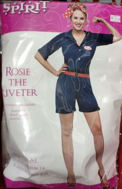 An adult Rosie the Riveter Costume