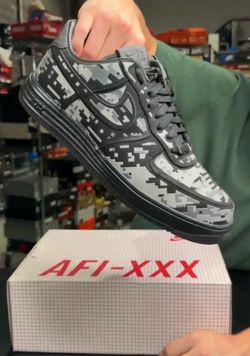 Nike Lunar Force 1 Digi NRG Camo Black (preowned nine out of 10 quality) size 12