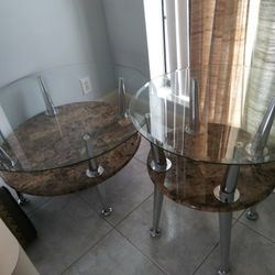 Mid-century Modern Coffee Table And End Table Glass
