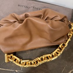 Bottega handbag, color caramel,  small size, genuine leather