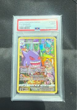 PSA 9 Gengar Full Art TG06 Lost Origin Pokemon Card