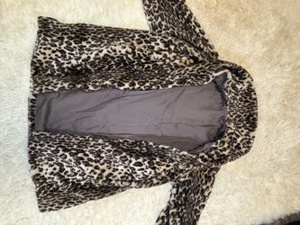 Mid length leopard coat