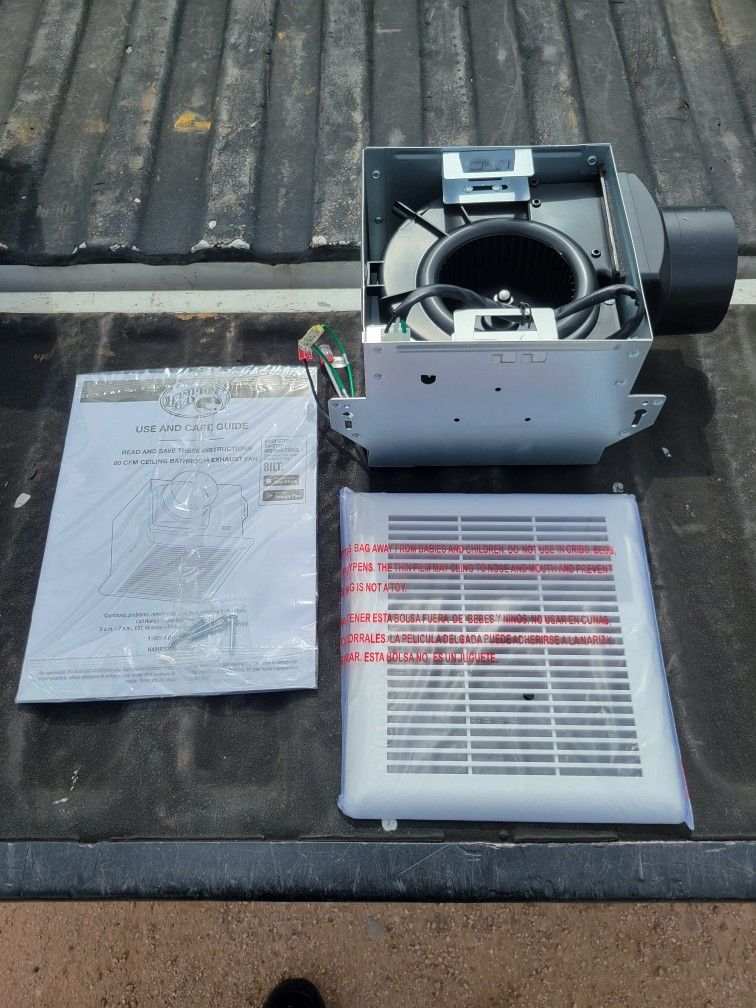 Hampton Bay 80 CFM Ceiling Mount Roomside Installation Bathroom Exhaust Fan Energy