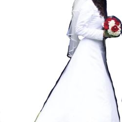 A-Line Satin Wedding Dress Chapel Train