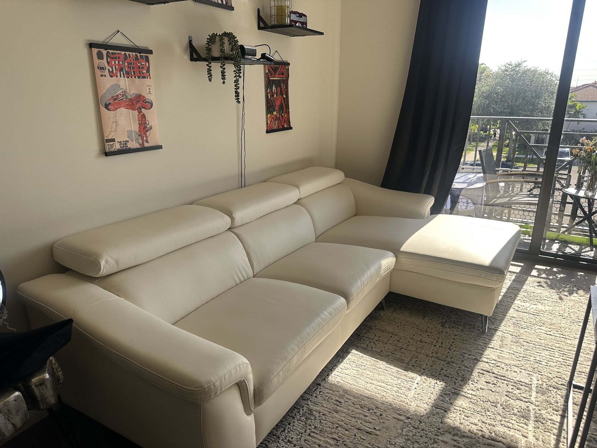 White Leather Sofa