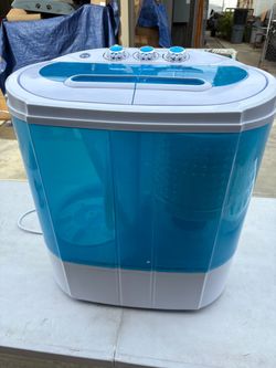 Portable Washing Machine - Mini Lightweight Twin Tub Wash&Spinner 10 lbs Gravity Drain Hose(Dual, 10lbs)