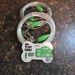 2 Dog Tie Out Cables...