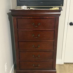 dresser with tv