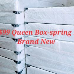 $99 Queen Boxspring.  Brand New Free Delivery Same Day 