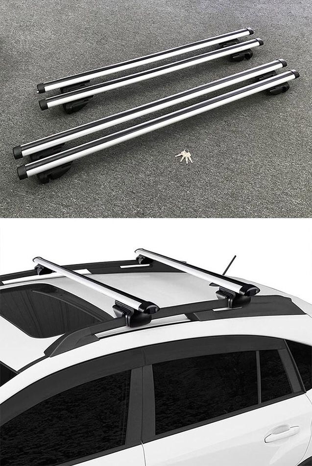 New 2 Sizes: (48” for $35), (55” for $40) Universal Car Cross Bar Top Luggage Roof Rack Cargo Carrier
