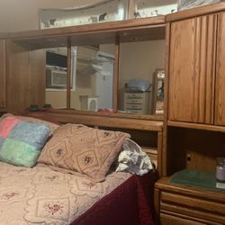 Headboard Solid Wood With Mirror