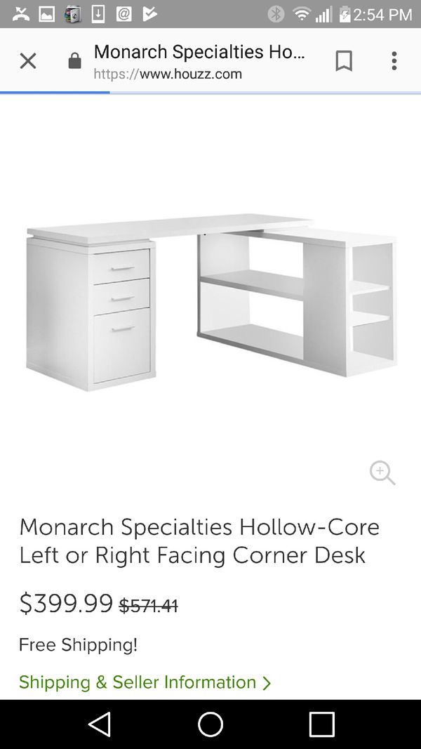 Monarch Specialties Hollow Core Left Or Right Facing Corner Desk For 89sold