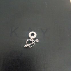 Pandora sterling silver Cupid's arrow heart charm