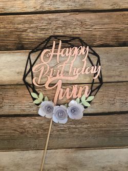 Flower cake topper