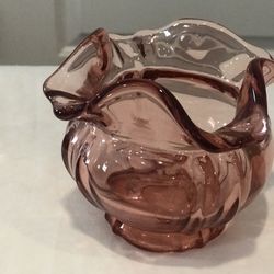 FENTON PINK GLASS DISH