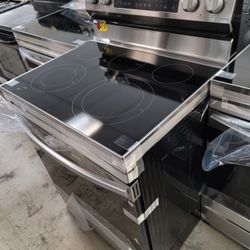 New Samsung Convectional 5 Element Glass Top Stove Range Estufa 