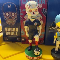 Chicago Fire Skull Bobblehead