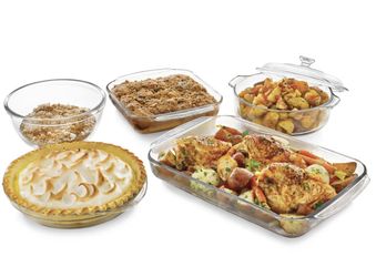 Libbey Baker's Basics 5-Piece Glass Baking Dish Set w/ Cover
