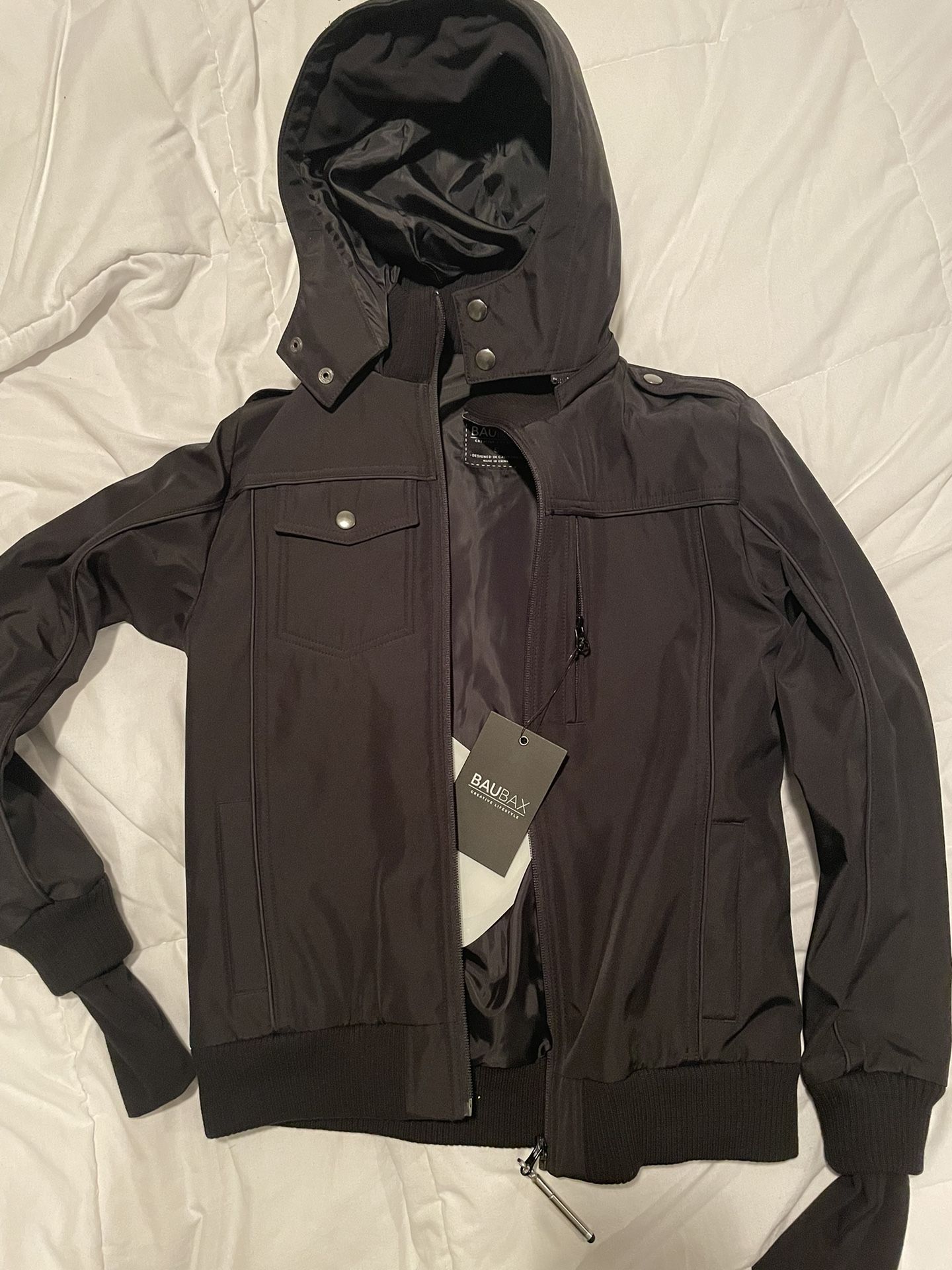 NWT Original Baubax travel bomber jacket Size S Purchased from the initial Kickstarter campaign
