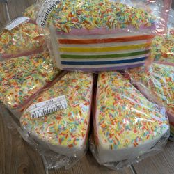 NEW Rainbow Cake Slice Squishy