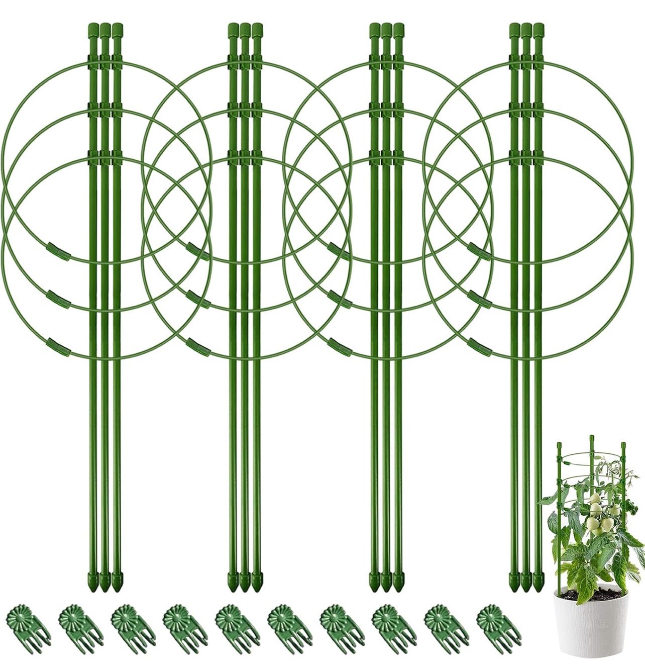 4 Packs 30inch Plant Support
