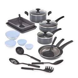 Nonstick Cookware Set w Glass Lids - Aluminum