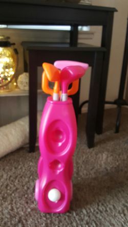 Child's plastic golf clubs...perfect condition