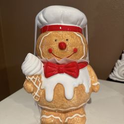Gingerbread Snowman Cookie Jar