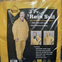 High quality 2 piece rain suit brand new