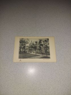 EXTREMELY RARE VINTAGE STATE CAPITOL, MASSACHUSETTS UNUSED POSTCARD