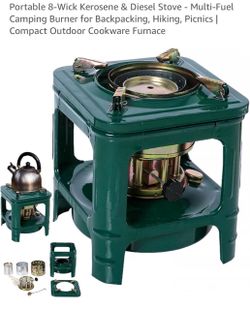 New portable 8 wick camping burner