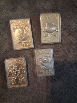 1999 gold plated Pokémon cards
