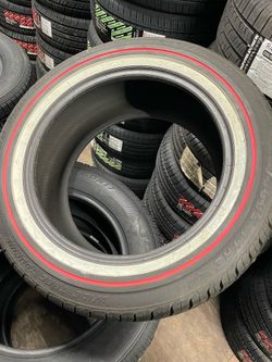 BRAND NEW SINGLE (1) RED STRIPE VOGUE 235 55 17 TIRE !!!