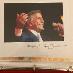 Tony Benett Singer Signed Picture