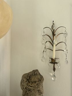 Antique Italian Tole Gold Gilt French “Hollywood Regency" Wall Sconce