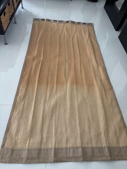 Brown Grommet Top Curtain Panel