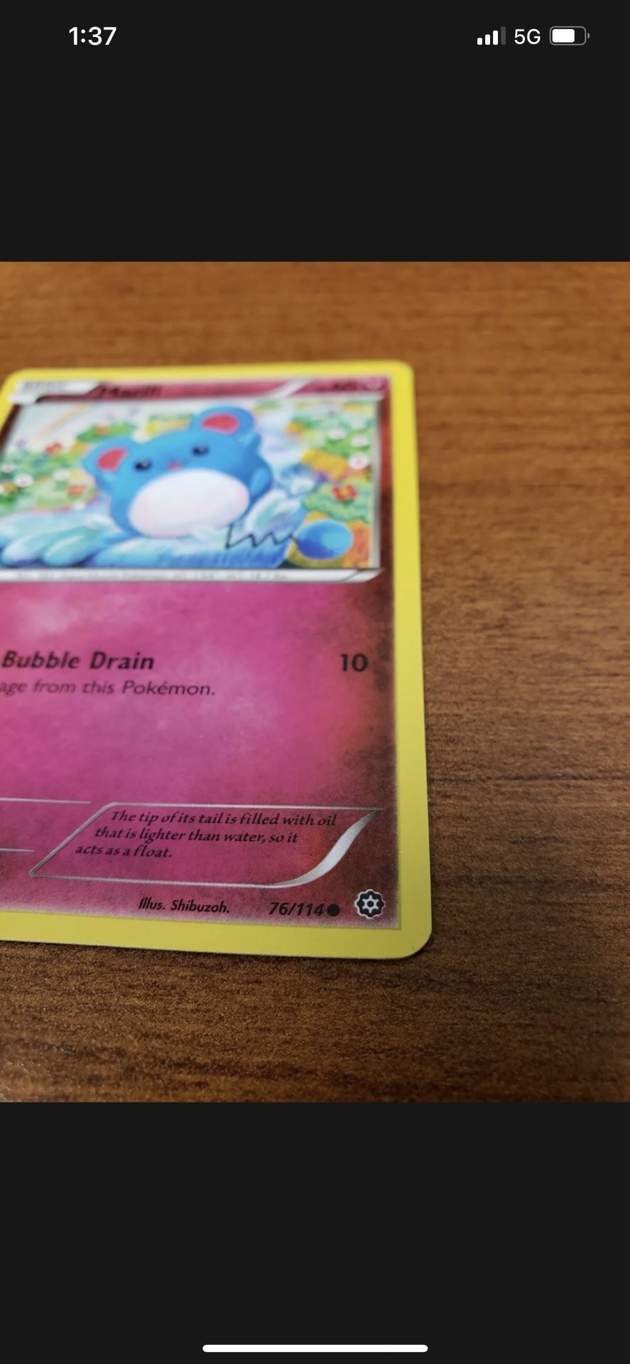 Marill NM 76/114 Pokemon TCG Steam Siege Common