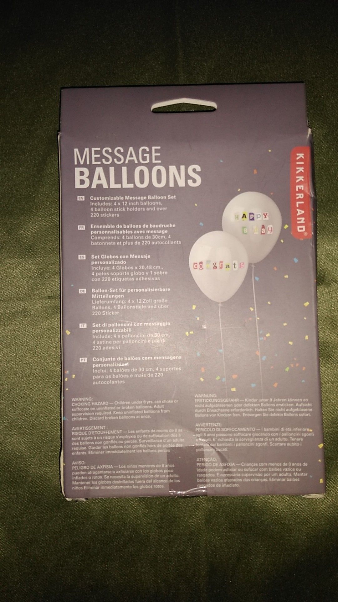 MESSAGE PARTY BALLOONS
