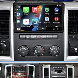 Car Stereo Radio Upgrade for Dodge RAM 1 3500 for 2009 2010 2011 2012,Android Stereo Replacement,Build in Wireless carplay Android Auto,Free C