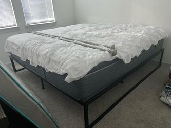 King size mattress and bed frame