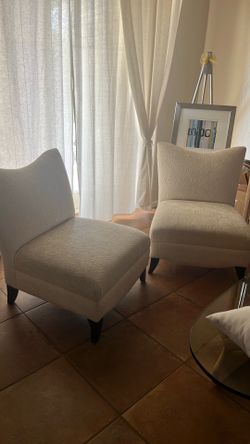 White beige chairs